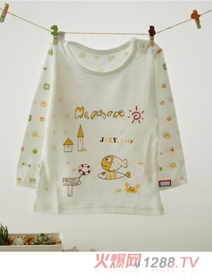 金色小魚(yú)麻塞爾纖維單面小魚(yú)肩開(kāi)衫