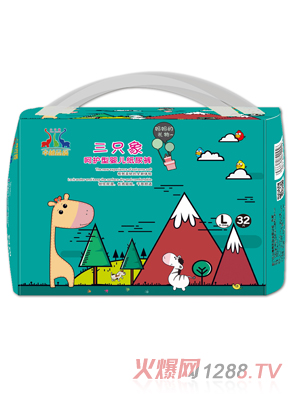 三只象呵護型嬰兒紙尿褲L32片