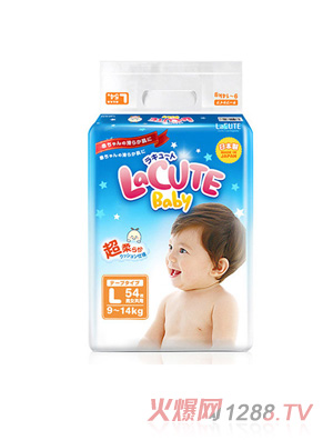 樂可愛日本原裝紙尿褲大號l54片(9-14kg)