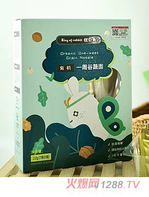 優(yōu)貝兔有機(jī)一周谷蔬面210g盒裝