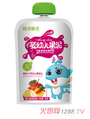 林語(yǔ)童話(huà)嬰幼兒果泥 蘋(píng)果香蕉胡蘿卜泥