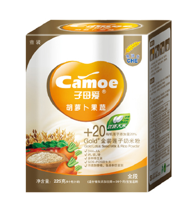 子母愛嬰幼胡蘿卜果蔬奶米粉盒裝