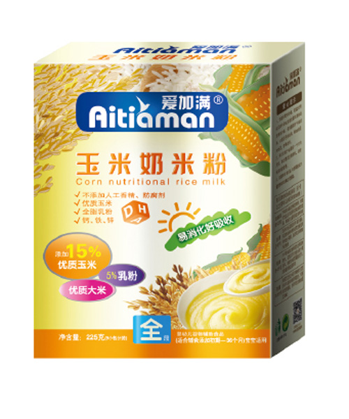 愛(ài)加滿(mǎn)玉米奶米粉盒裝