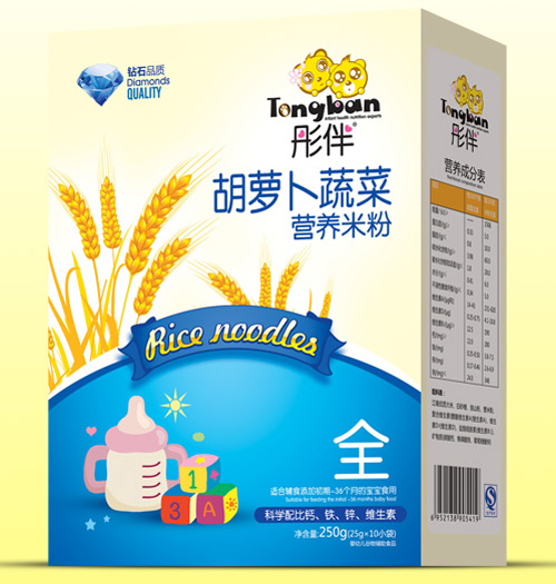 彤伴胡蘿卜蔬菜營養(yǎng)米粉盒裝全段