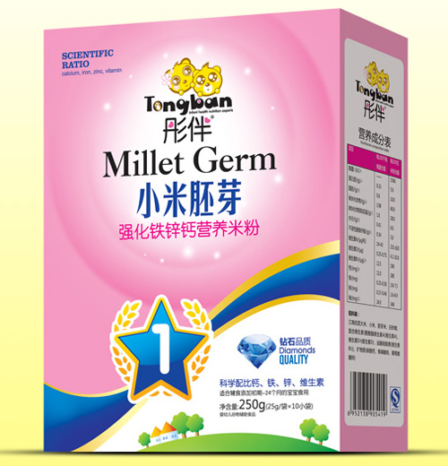 彤伴強化鐵鋅鈣小米胚芽米粉盒裝