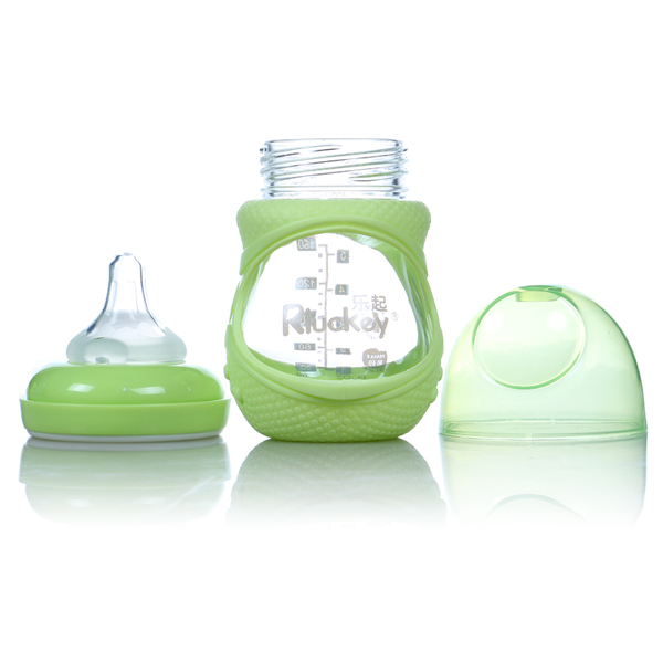 樂(lè)起Rluckey防摔玻璃奶瓶綠色