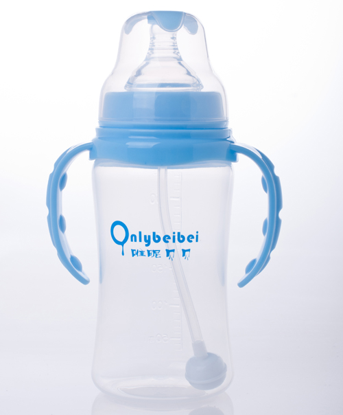 唯昵貝貝寬口PP奶瓶300ml藍色