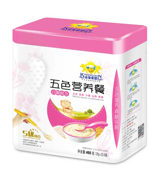 金盾愛嬰白糧組合五色營養(yǎng)餐罐裝
