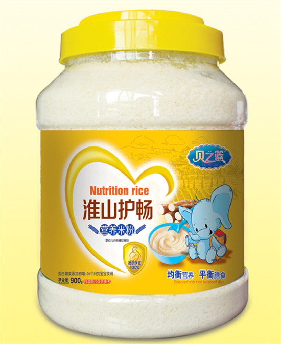 貝之籃淮山護(hù)暢900克透明桶營養(yǎng)米粉