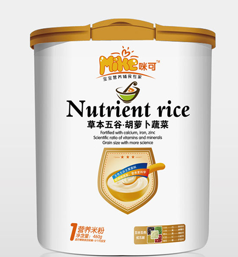 咪可草本五谷胡蘿卜蔬菜營(yíng)養(yǎng)米粉1段桶裝