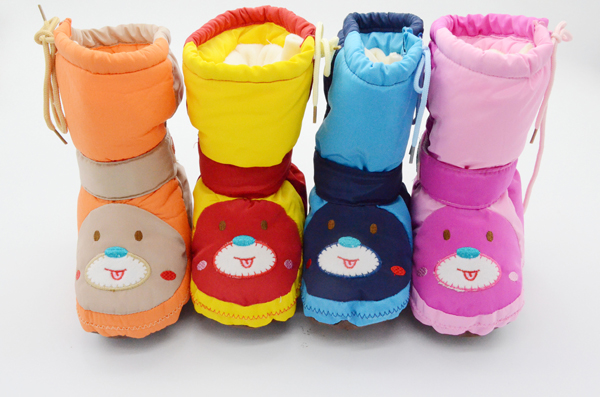 愛嬰童防水中筒加絨保暖鞋雪地靴